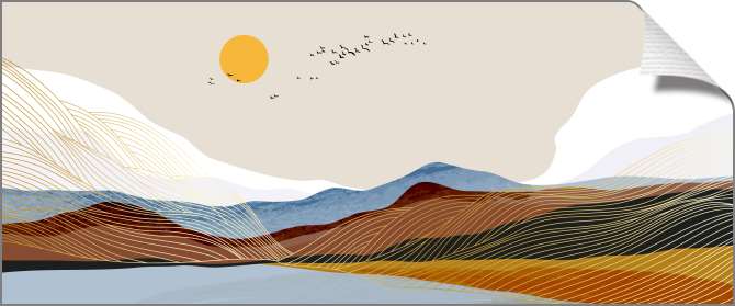 Картины на холсте Минималистичные абстрактные горы