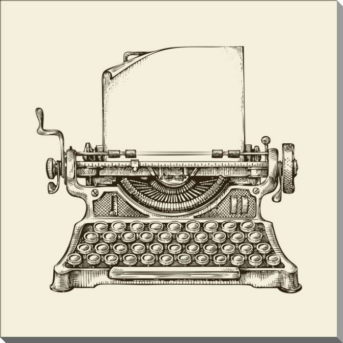 Картины на пластике, пеноркартоне Гравюра печатная машинка