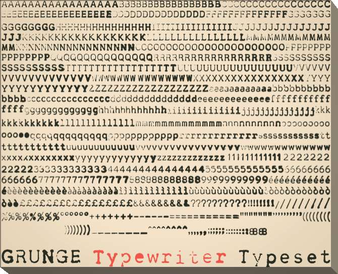 Картины на холсте Typewriter text