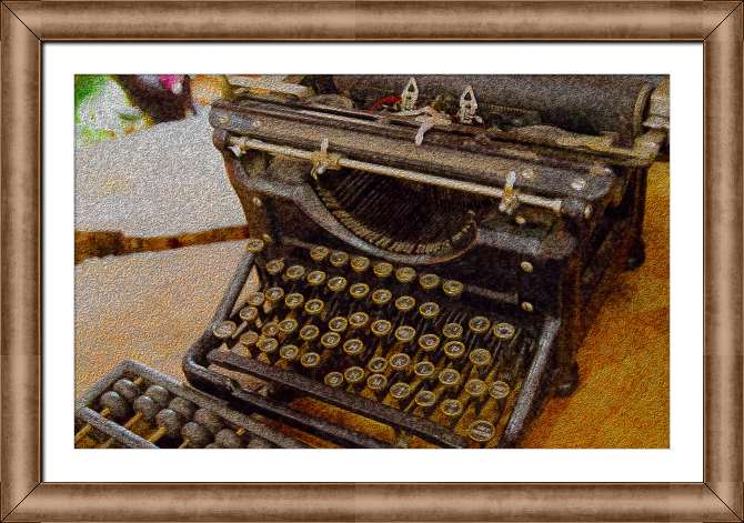 Reproductions of paintings Abacus and typewriter