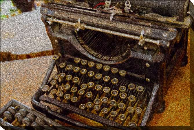 Картины на холсте Abacus and typewriter