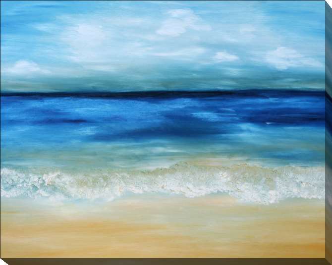 Paintings on canvas The surf wave of the blue sea