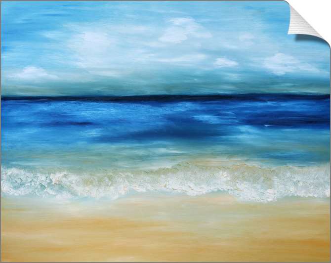 Картины на холсте Волна прибоя синего моря