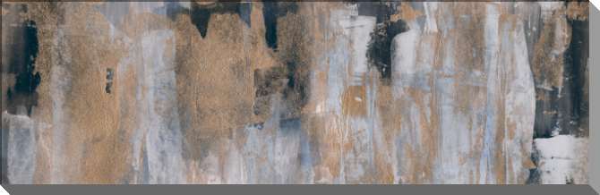 Картины на пластике, пеноркартоне Абстрактные серо бронзовые вертикальные полосы