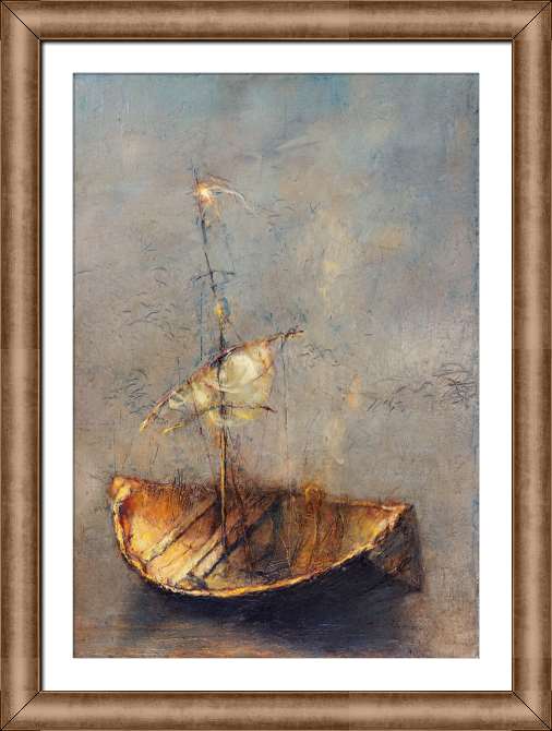 Reproductions of paintings Fishing boat on the shore