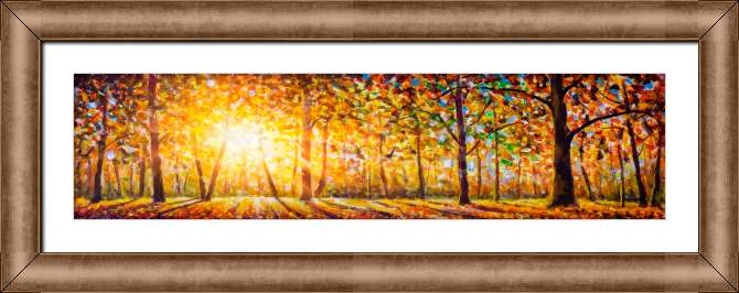 Reproductions of paintings Autumn picturesque landscape in warm colors