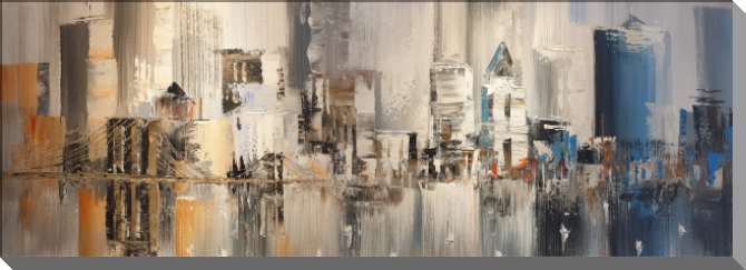 Картины на пластике, пеноркартоне Выразительная абстракция остров Гонконг