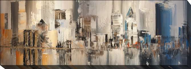 Картины на холсте Expressive abstraction of Hong Kong Island