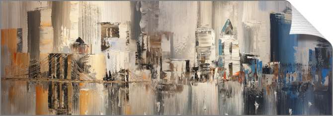 Картины на холсте Выразительная абстракция остров Гонконг