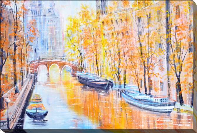 Картины на холсте Urban autumn landscape