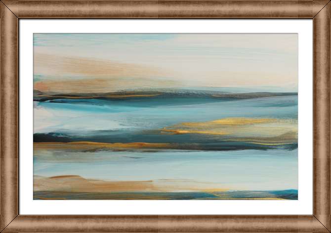 Репродукции картин Абстрактный фон сине-золотого цвета