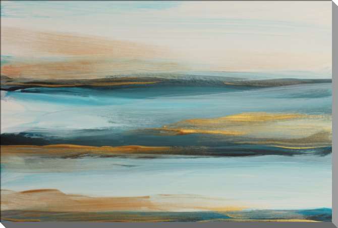 Картины на пластике, пеноркартоне Абстрактный фон сине-золотого цвета