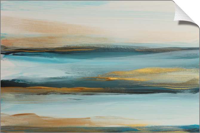 Картины на фотобумаге Абстрактный фон сине-золотого цвета