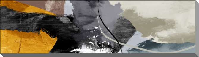 Картины на пластике, пеноркартоне Цветные абстрактные  пятна и линии