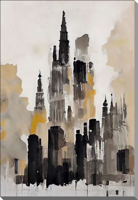 Картины на пластике, пеноркартоне Городские небоскребы Нью-Йорка