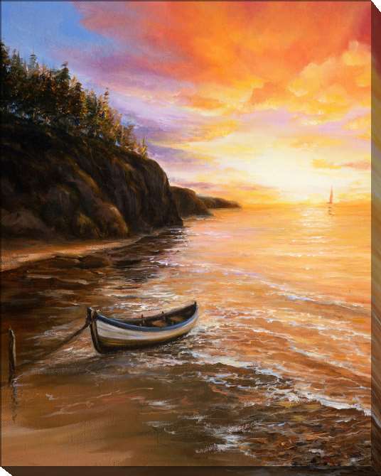 Paintings on canvas Sunset over the ocean