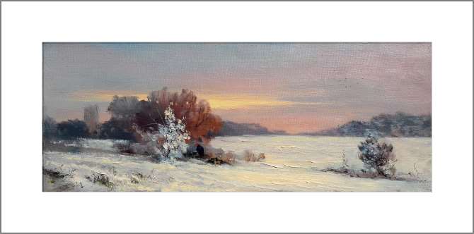 Картины на холсте Снежное зимнее утро