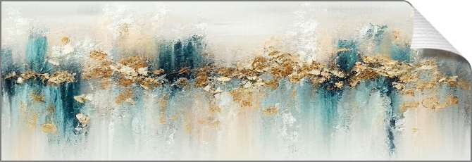 Картины на фотобумаге Абстрактная сине-золотая живопись