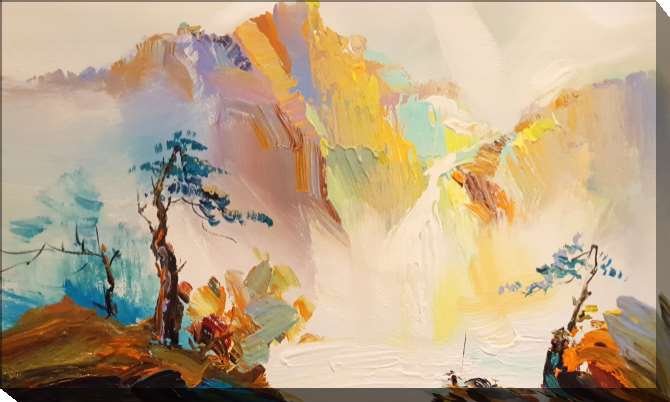 Картины на холсте Abstract mountain landscape