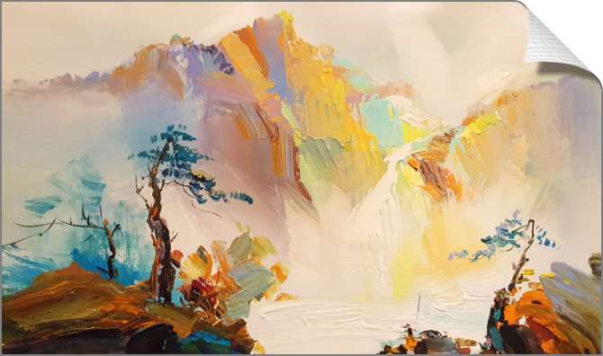 Картины на холсте Абстрактный горный пейзаж