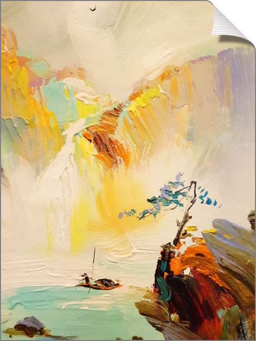 Картины на холсте Абстракция горная река