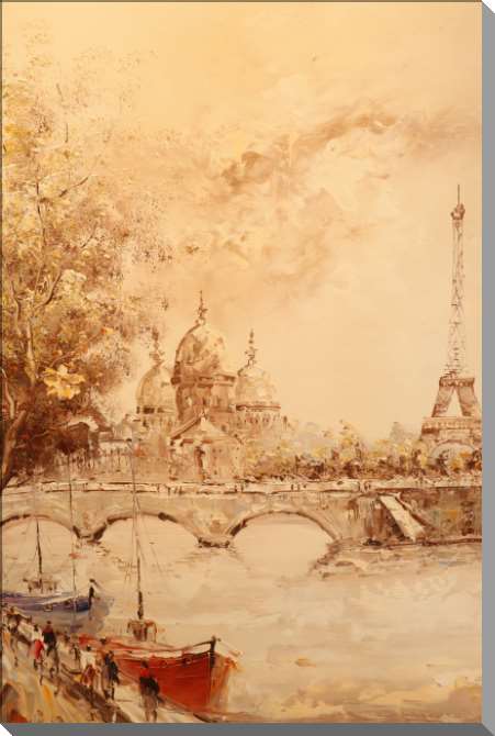 Картины на пластике, пеноркартоне Парижские достопримечательности