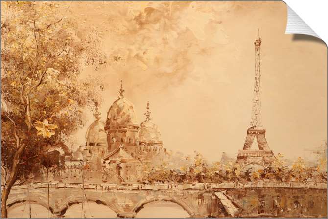 Картины на холсте Парижский пейзаж