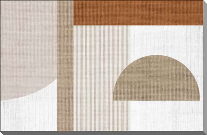 Картины на пластике, пеноркартоне Геометрические элементы в бежевых и коричневых цветах на текстурном фоне