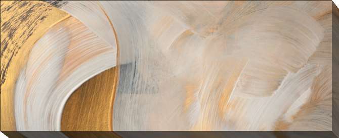 Картины на холсте Abstraction in white and gold tones