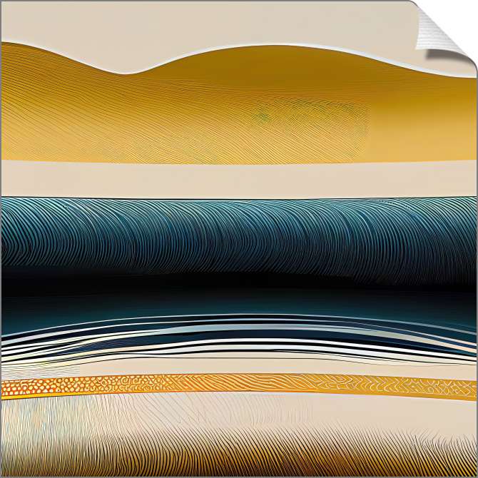 Картины на холсте Графика в ретро-японском стиле