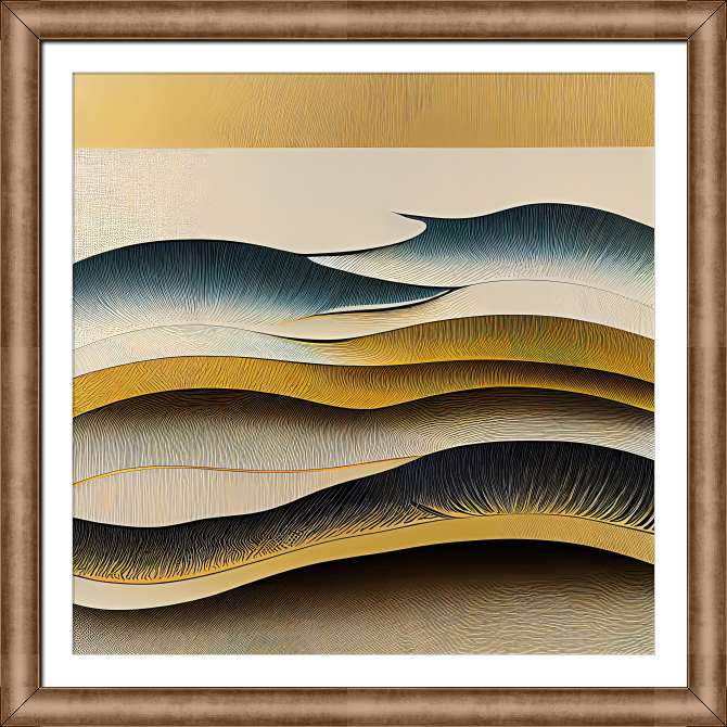 Репродукции картин Графика контрастные волны