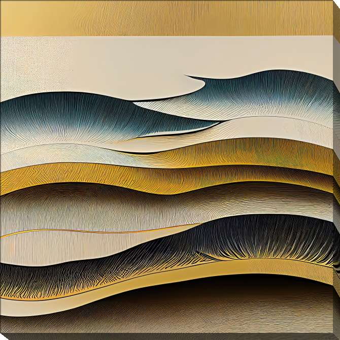 Картины на холсте Contrast wave graphics