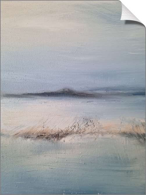 Картины на холсте Заснеженный берег и водная гладь