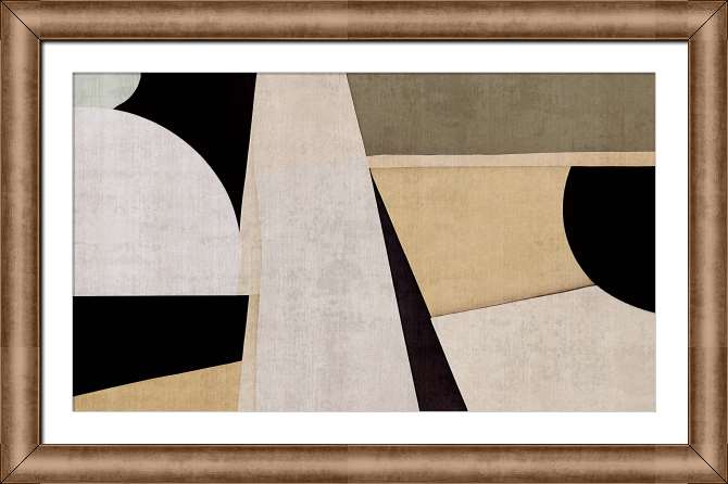 Репродукции картин Абстрактная геометрия с чёрными элементами