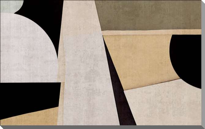 Картины на пластике, пеноркартоне Абстрактная геометрия с чёрными элементами