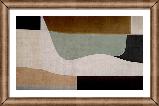 Репродукции картин Абстрактная композиция с чёрными элементами