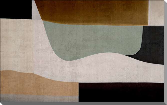 Картины на пластике, пеноркартоне Абстрактная композиция с чёрными элементами