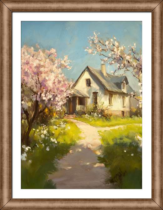 Репродукции картин Старый дом в цветущем саду