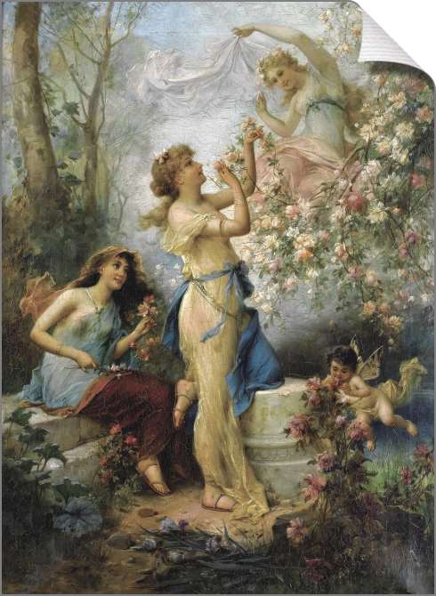 Картины на фотобумаге Венера с путто и спутницами