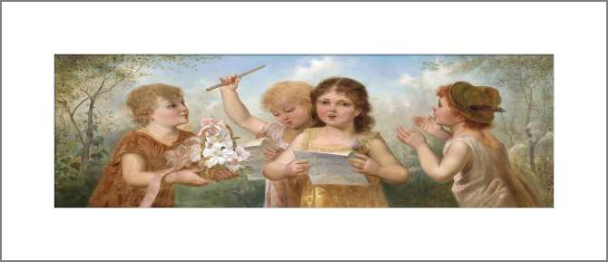 Картины, фото с паспарту Весенний концерт