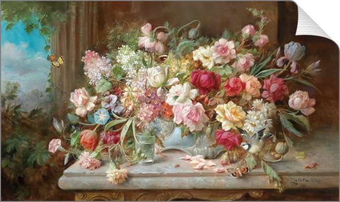 Картины на фотобумаге Натюрморт с цветами