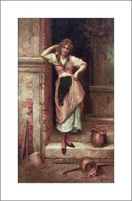 Картины, фото с паспарту Передышка от работы