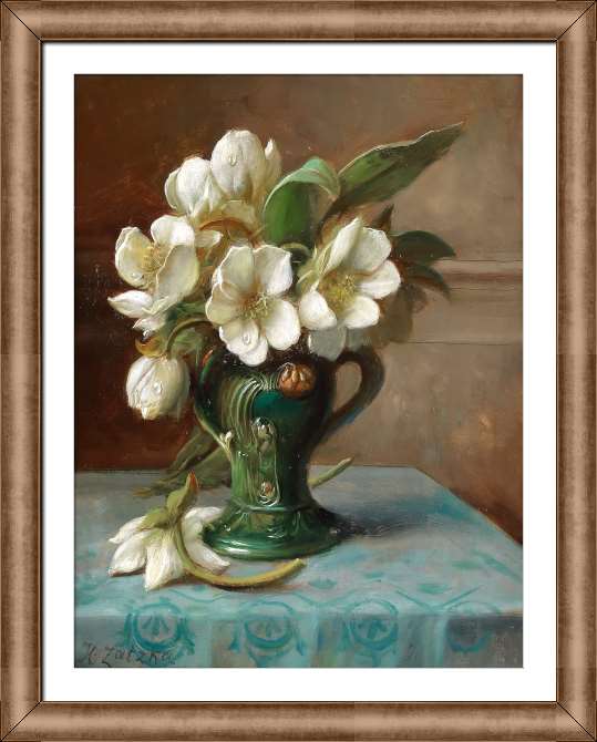 Картины в рамке, багете Пионы в вазе