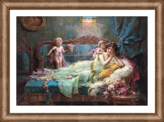 Картины в рамке, багете Посланники любви