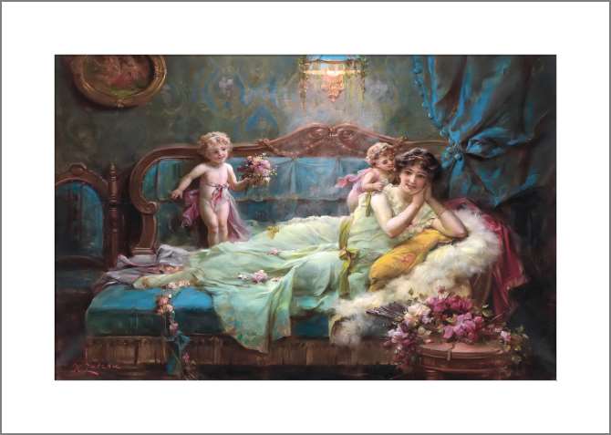 Картины, фото с паспарту Посланники любви