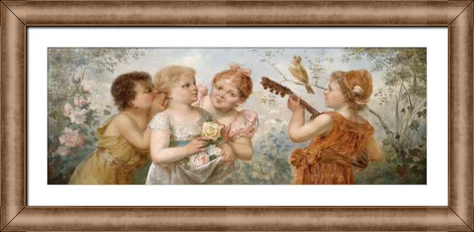 Картины в рамке, багете Розы для музыканта