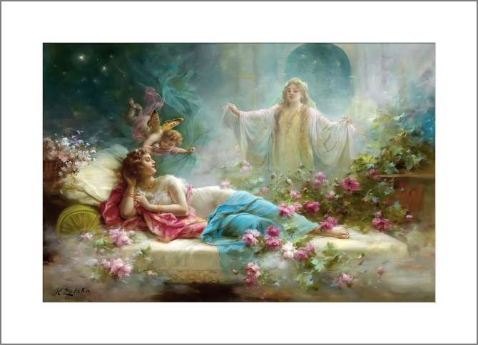 Картины, фото с паспарту Сон