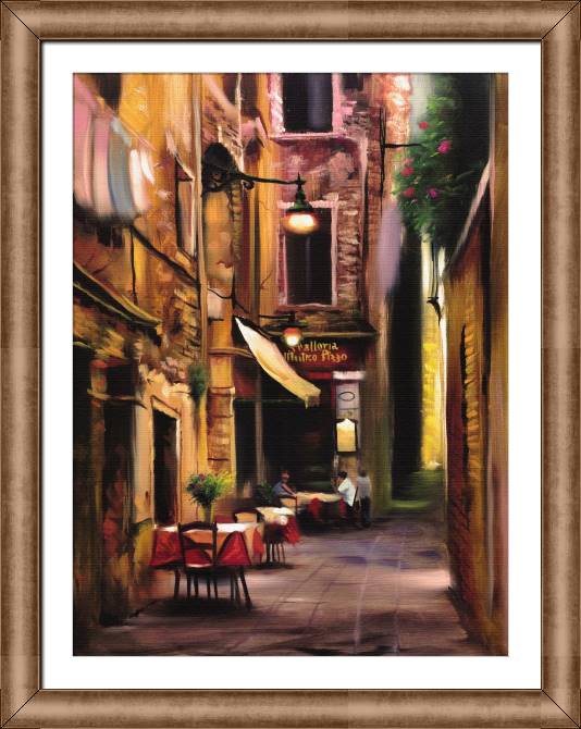 Картины в рамке, багете Italian cafe