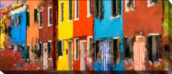 Paintings on canvas Colorful houses