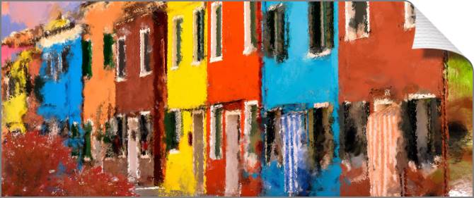 Картины на холсте Colorful houses